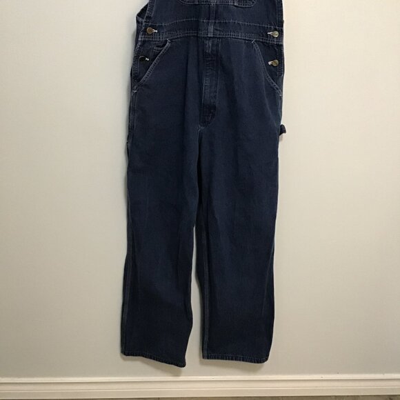 Vintage Men's Carhartt Medium Wash Overalls with Brass Hardware Size 36 x 30 - Picture 4 of 12